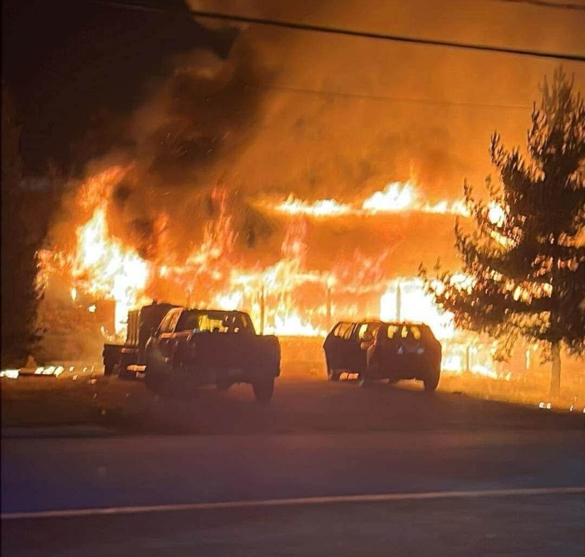 Home hit by a very strong fire