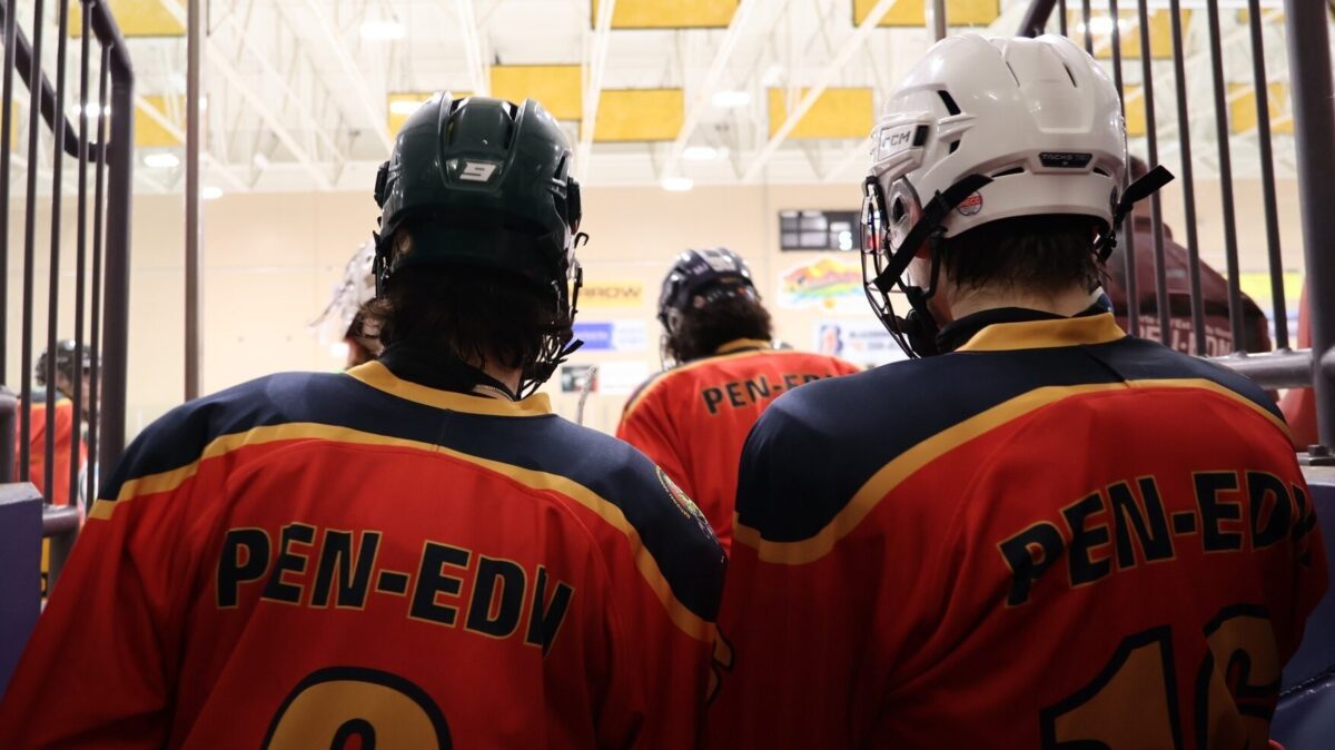 Players steping on the ice