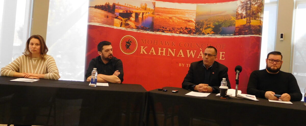 Council members at a press conference