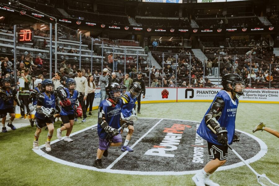 Lacrosse player during a match