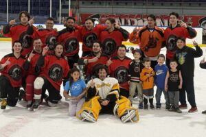 The Kahnawake Devils Men’s Hockey League champions team photo