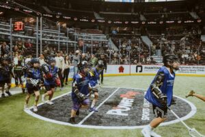 Lacrosse player during a match