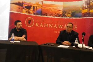 Council members at a press conference