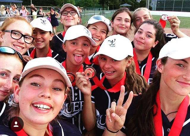 Three of Kahnawake's top softball talents played for Quebec Rebelles squads at the national championships last week. (Courtesy Sarah Jacobs)