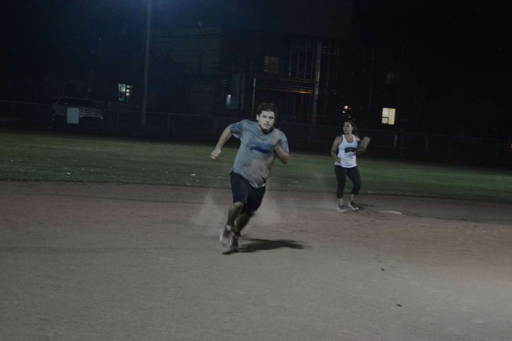 Markie Kirby’s inside-the-park homerun was the decider, as the Central Station Yankees book a date in the finals for the first time in the team’s history. (Daniel J. Rowe, The Eastern Door)