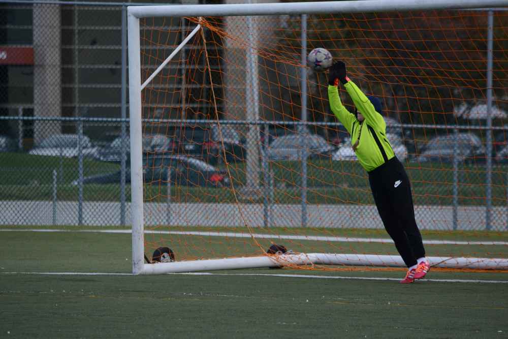 Kuper keeper Anna Zachary was huge between the posts in the semis dramatically saving a second half penalty kick. (Daniel J. Rowe, The Eastern Door)